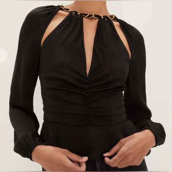 Veronica Beard Tops - Veronica Beard Yulita Gold Chain detail Top women’s size 10